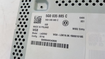 фото thumb №8, Vw golf 7 vii 5g0 радио заводские 2012-2020r
