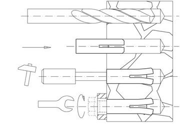 РАСШИРИТЕЛЬНАЯ ВТУЛКА ПРИВОДНАЯ В СТАЛЬНОМ АНКЕРЕ M12 50 шт.