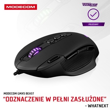 MYSZKA USB PODŚWIETLANA RGB PRZEWODOWA MODECOM VOLCANO MC-GMX5 BEAST CZARNA