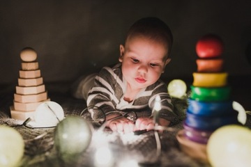 Drewniana piramidka OŚMIOKĄT Wieża z klocków EKO