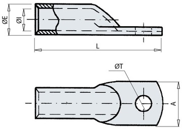 АЛЮМИНИЕВЫЙ КОЛЬЦЕВОЙ КАБЕЛЬНЫЙ КЛЕММ AL 240мм2/M15