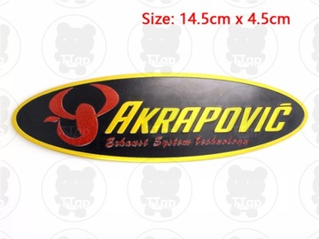 ЭМБЛЕМА ЗНАК АЛЮМИНИЕВЫЙ ГЛУШИТЕЛЬ AKRAPOVIC 145X45