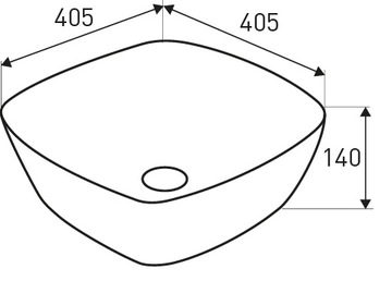 Umywalka Nablatowa kwadratowa Kerra KR-650