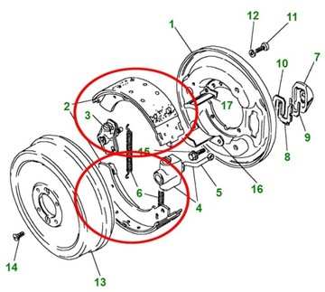 КОЛОДКИ РУЧНОГО ТОРМОЗА LAND ROVER DISCOVERY DO94