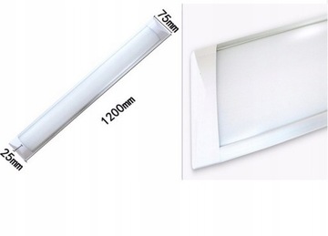 4 x Lampa LED 120 cm do garażu warsztatu natynkowa Panel świetlówka 96W