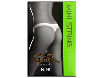 GATTA stringi MINI STRING bezszwowe NINI XL czarne