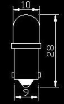 Светодиодная лампа Ba9s T4W DIFFUSION MATTE 12V БЕЛАЯ