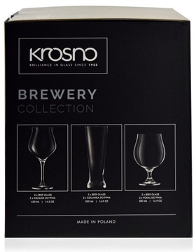 Zestaw komplet konesera piwa KROSNO Brewery 6 szt.