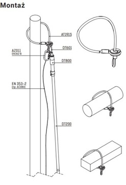 ЗАЖИМНАЯ ЛИНИЯ ДЛЯ ТЕЛЕСКОПИЧЕСКИХ стержней 191S 1м