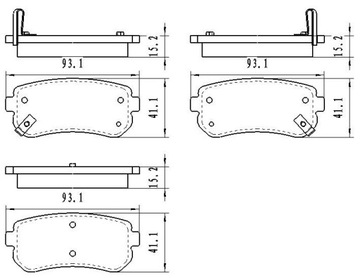 фото thumb №3, Тормозные колодки тормозные mazda 3 5 ford focus 2 c-max задняя