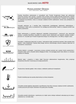 ASTO умывальник 50х39 белый, встраиваемая глубокая чаша