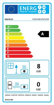 PIEC WOLNOSTOJĄCY KOZA AB NA NODZE OBROTOWEJ 8 kW EKOPROJET + ZESTAW fI 150