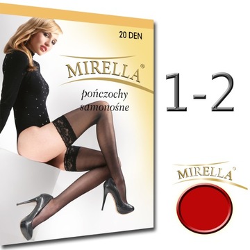 MIRELLA Чулки самонесущие 20 ден 1/2 Rosso