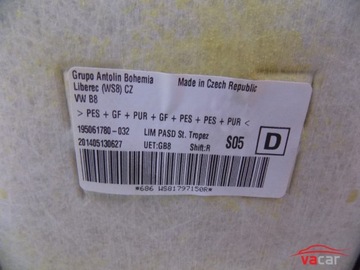 фото thumb №8, Потолок pod люк vw passat b8 2015+ sedan