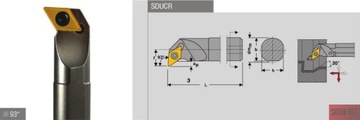 Нож токарный складной S10J SDUCR 07 DCMT 0702