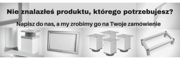 STOPKA NÓŻKA MEBLOWA ALUMINIOWA 40x40x80mm BIAŁA