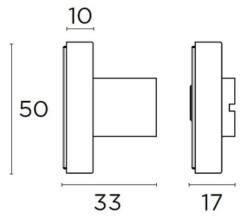 Rozeta blokada WC kwadratowa chrom Convex