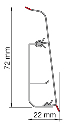 Wykończenia do wysokiej listwy Salag LIMA 72 mm