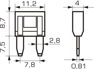 ПРЕДОХРАНИТЕЛЬ MINIVAL MINI VAL BLADE 5A MTA 10 ШТ.