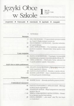 JĘZYKI OBCE W SZKOLE rocznik 1996 czasopismo naucz