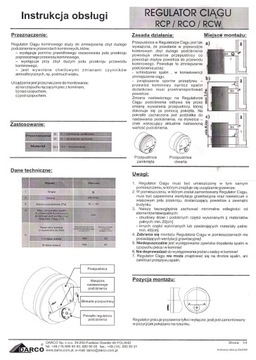 Противопомпажный регулятор тяги дымохода RCO-EX fi150