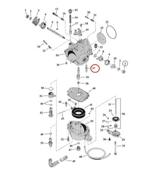 Форсунка карбюратора S&S .033 холостого хода, Harley