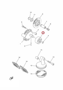 РОТОР МАСЛЯНОГО НАСОСА YAMAHA YFZ 450 R OEM