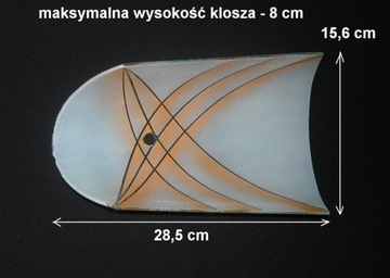 Настенный светильник стеклянный абажур - 1300 видов - длина 28,5 см - K1113