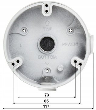 КРОНШТЕЙН-АДАПТЕР ДЛЯ КОРОБКИ ДЛЯ КАМЕР PFA136 DAHUA И ДРУГИХ