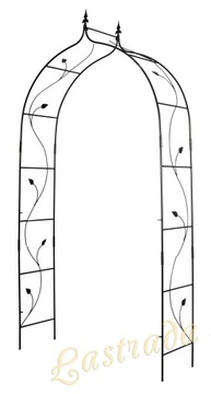 Металлическая садовая пергола, декорированная розовой аркой, плетистая роза Р4 15 кг STRONG