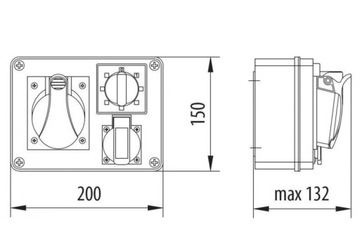 Щит накладной R-BOX 190 1х16А 5П 2х230 В