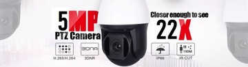 Сетевая панорамная IP-камера 5MPX IR180m 22x ZOOM!!