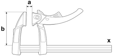 Быстросъемный рычажный зажим Bessey KLI 250/80