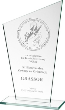 Награда «Спасибо» с гравировкой на стекле Trophy2