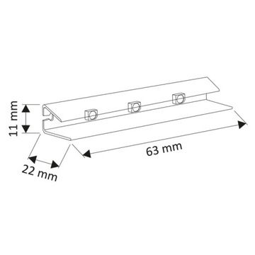 ZESTAW 4PKT klips RGB LED do szyb półek + zasilacz