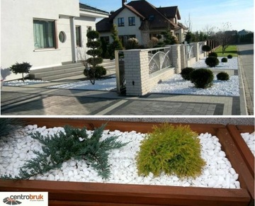 Галька белая с блестками Garden Stone 20 кг.