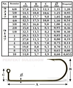 50 литейных головок JIG HOOK VMC 9147BZ №6