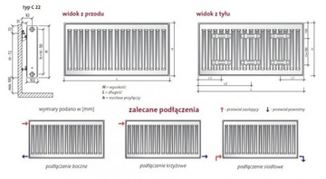 Радиатор PURMO C22 450Х1000 БЕЛЫЙ Устанавливаем в Варшаве