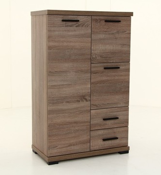 Komoda C16B Duża szafka biała, sonoma, truflowa, elegancka