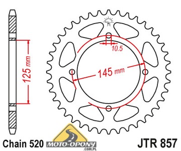 Цепь Yamaha XVS 125 Drag-Star X-Ring + звездочки