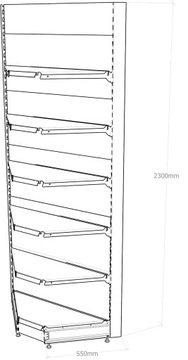 MAGO металлический уголок SHOP SHELF 230/90/55