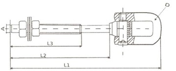 КРЕПЛЕНИЕ КАЧЕЛЕЙ С ГАМАКОМ М12х260 КРЮКОМ