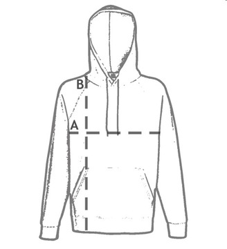 BLUZA Z KAPTUREM - FRUIT OF THE LOOM - CLASSIC M