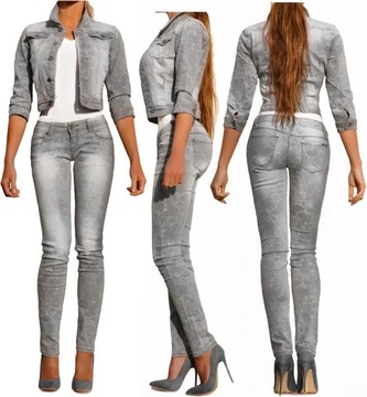 #524 Куртка женская серая Katana Jeans Ornaments S