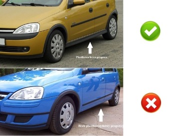 OPEL CORSA C COMBO НАКЛАДКА НА КРЫЛО PR LE