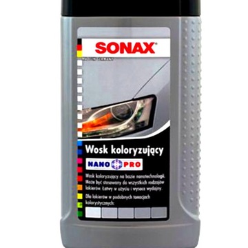 SREBRNY wosk koloryzujący Polish+Wax Color NANOTECHNOLOGIA SONAX 250 ml 944