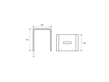 Табурет для ванной комнаты Łódź ZEN Design, прозрачный