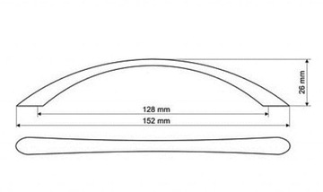 Мебельная ручка Мебельные ручки 128мм АКЦИЯ