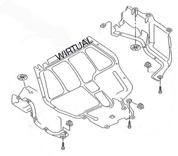 Нижняя крышка двигателя VW GOLF 4 BORA AUDI A3 Beetle