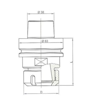 HSK63F Держатель с ЧПУ для втулок ER40